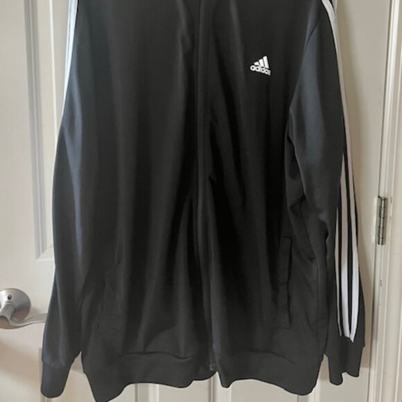 ADIDAS: MENS 'TRICOT' BLACK TRACK ZIP-UP JACKET-SIZE 2XL **FANTASTIC CONDITION** - Picture 2 of 4